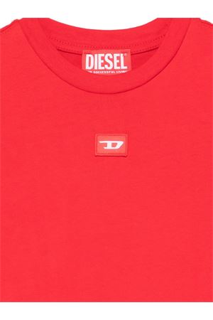 t-shirt in cotone rosso DIESEL KIDS | J025010GRAIK405